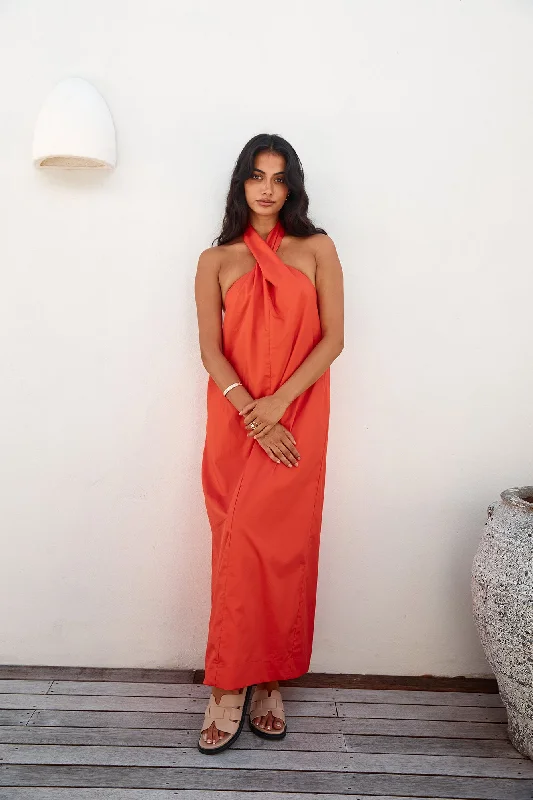 MADISON THE LABEL Amber Maxi Dress Flame