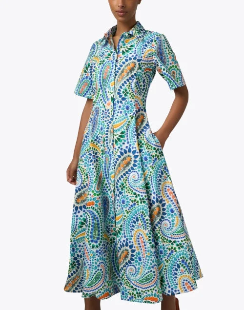 Margery Paisley Print Cotton Dress