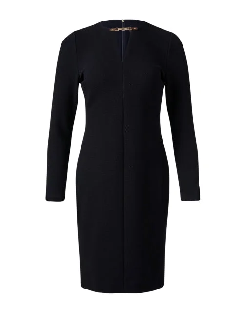 Navy Blue Sheath Dress