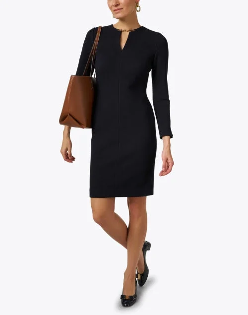 Navy Blue Sheath Dress