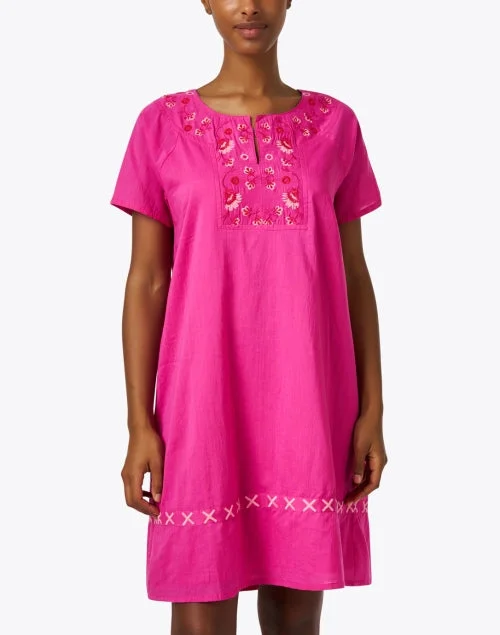 Norah Pink Floral Embroidered Dress