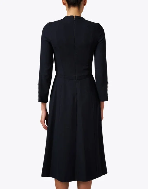 Oxley Navy Wool Crepe Dress