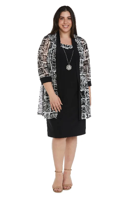 R&M Richards 7923W Plus Size Short Jacket Dress