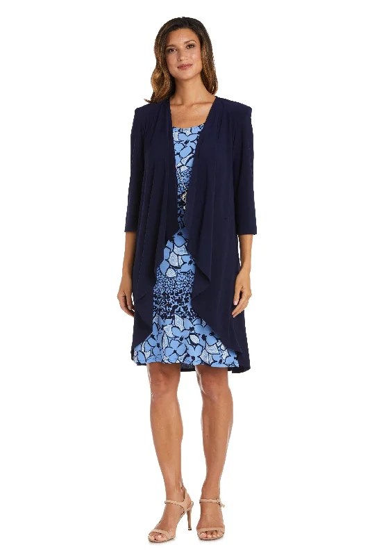 R&M Richards 9297 Short Print Jacket Cocktail Dress