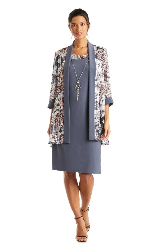 R&M Richards 7119 Short Print Satin Jacket Dress Sale