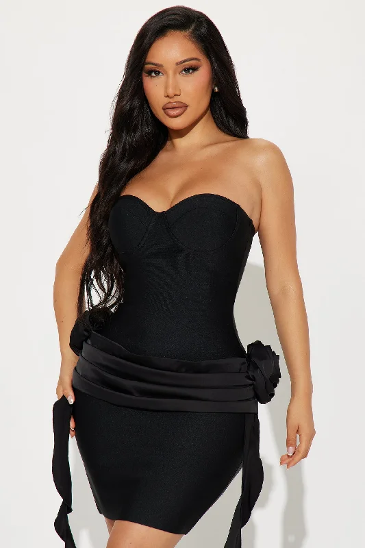 Rosalina Bandage Mini Dress - Black