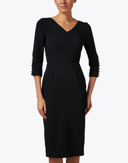 Sydney Black Stretch Crepe Dress