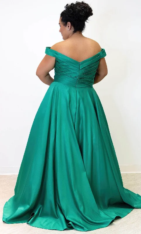 Sydney's Closet SC7321 - Pleated A-Line Prom Gown