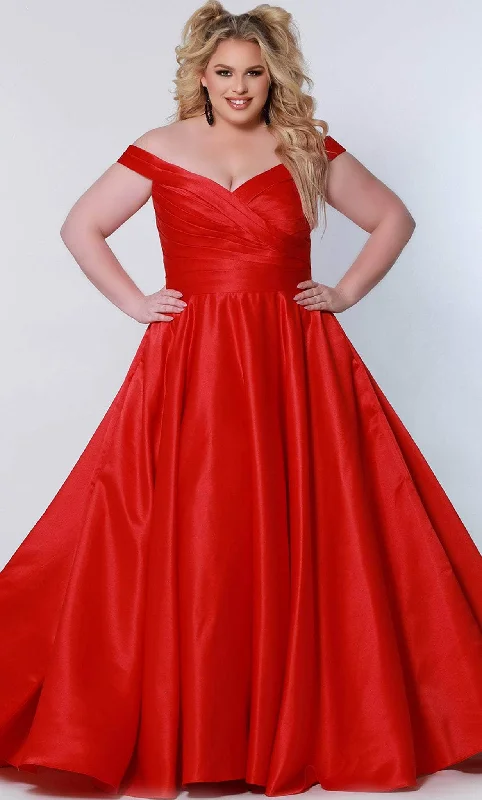 Sydney's Closet SC7321 - Pleated A-Line Prom Gown