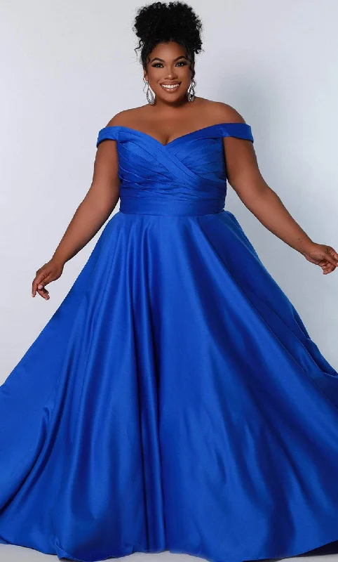 Sydney's Closet SC7321 - Pleated A-Line Prom Gown