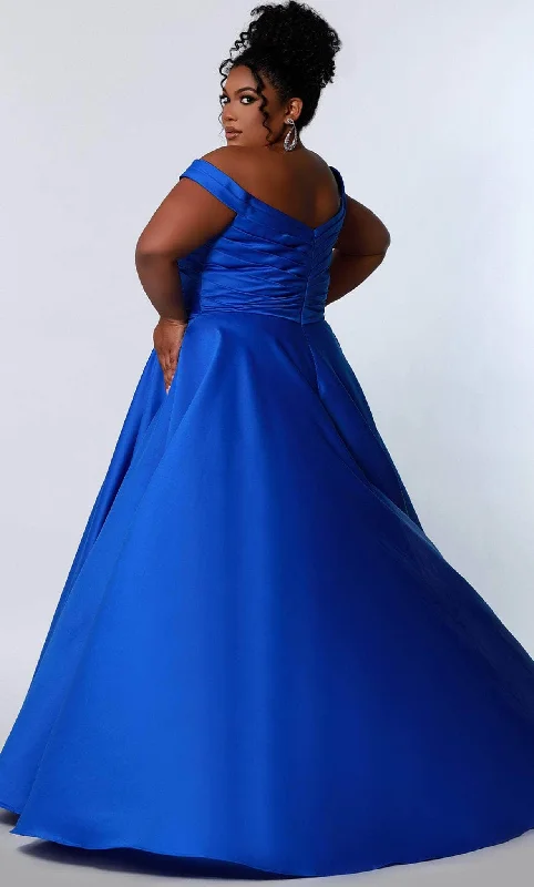 Sydney's Closet SC7321 - Pleated A-Line Prom Gown