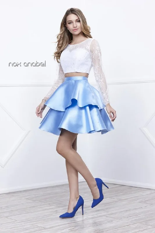 Prom Short Dress Two Piece Set Homecoming Cocktail Party