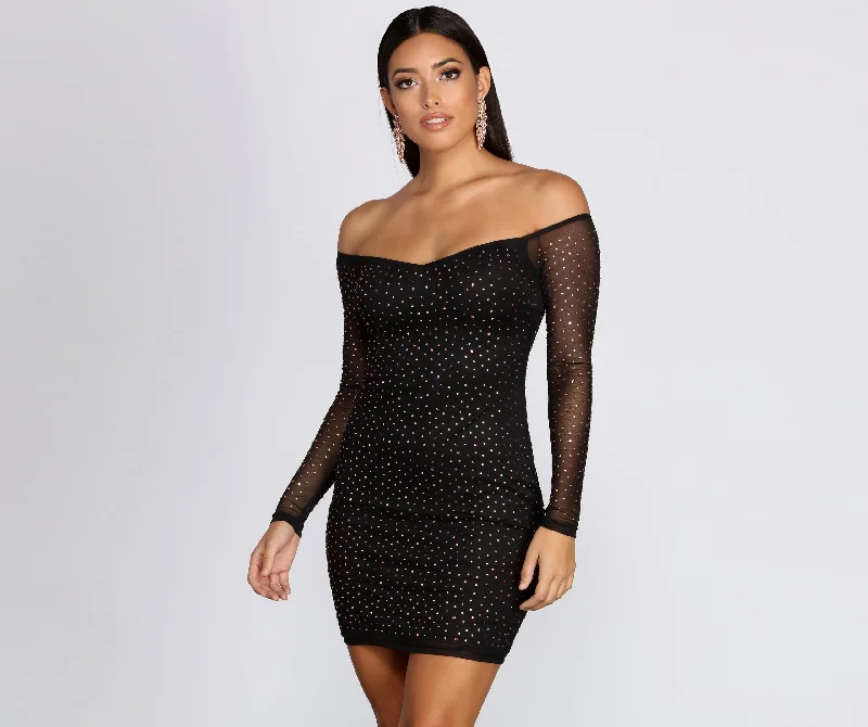 Under The Lights Heat Stone Mini Dress