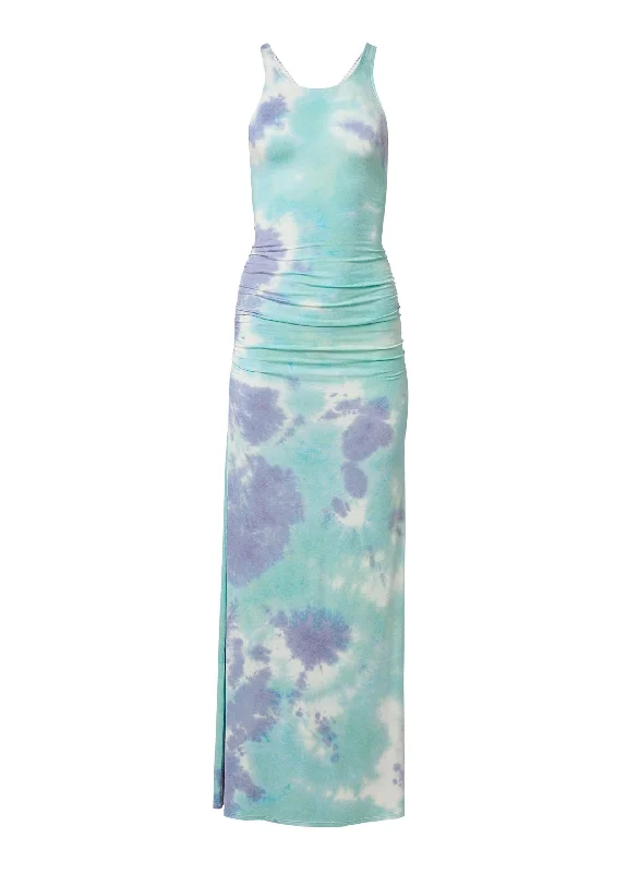 Strappy back maxi dress - Blue Multi