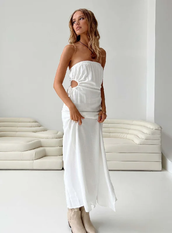 Azie Maxi Dress White