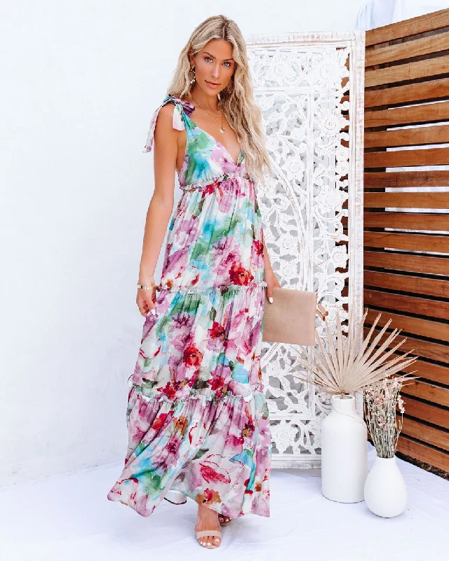 Beyond The Waterfall Pocketed Tiered Maxi Dress - FINAL SALE