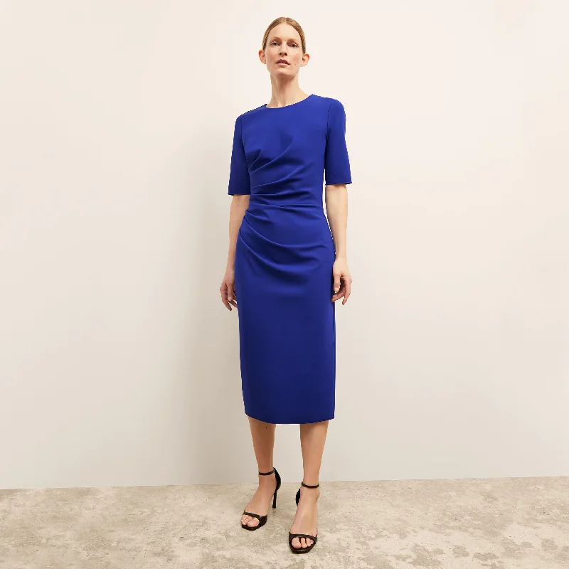 Ciela Dress - Light Ponte :: Electric Blue