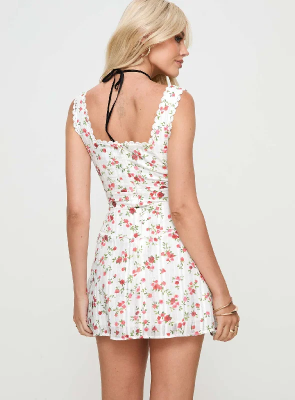 Dasha Mini Dress White Floral