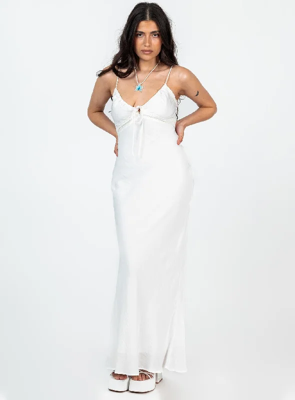 Emily Maxi Dress White Petite