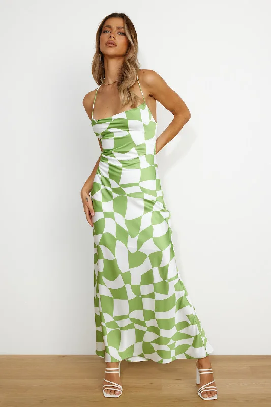 Floating Mind Maxi Dress Green