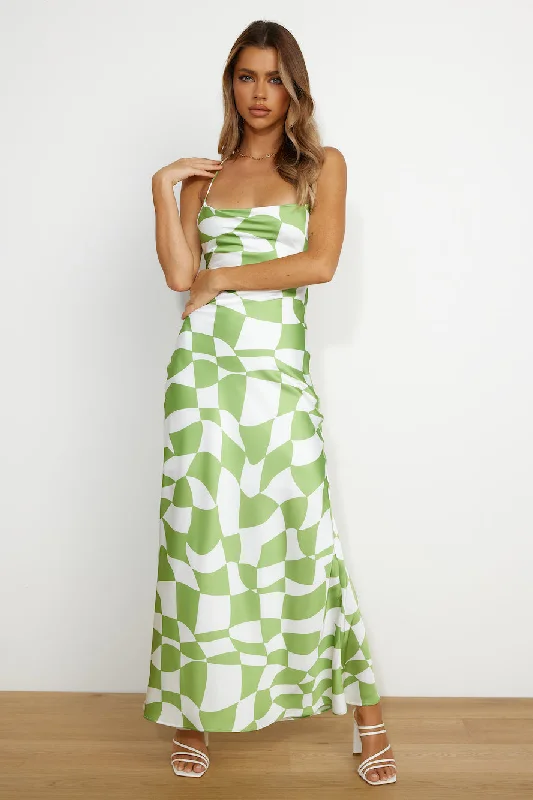 Floating Mind Maxi Dress Green