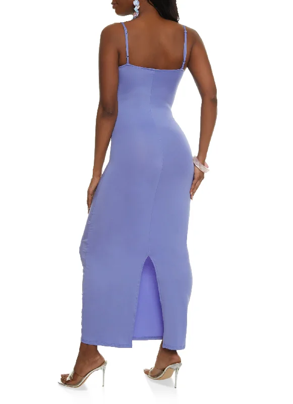 Twist Front Cutout Maxi Dress