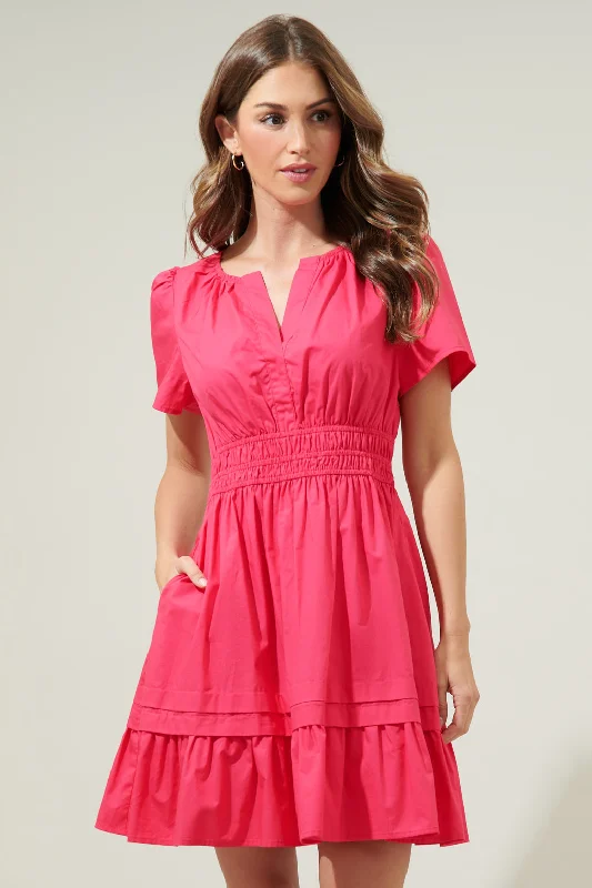 Miller Split Neck Dress