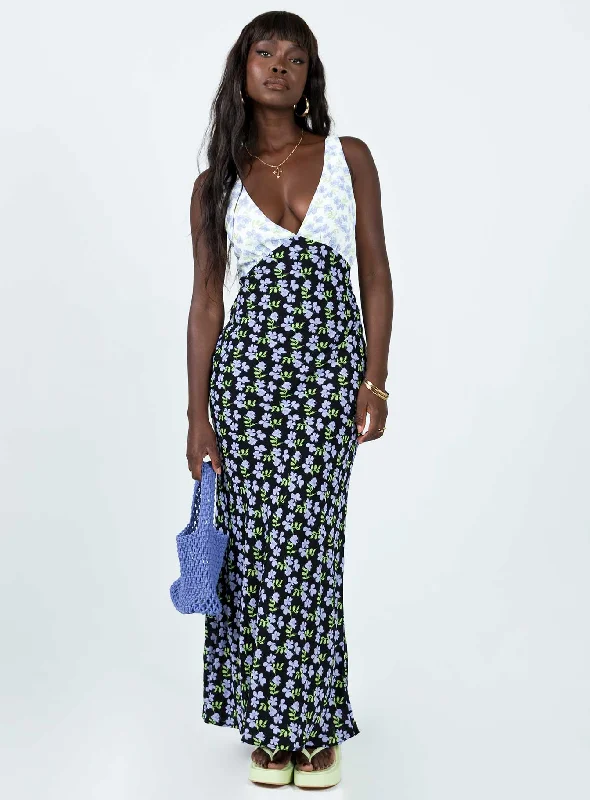 Nellie Maxi Dress Blue / Multi