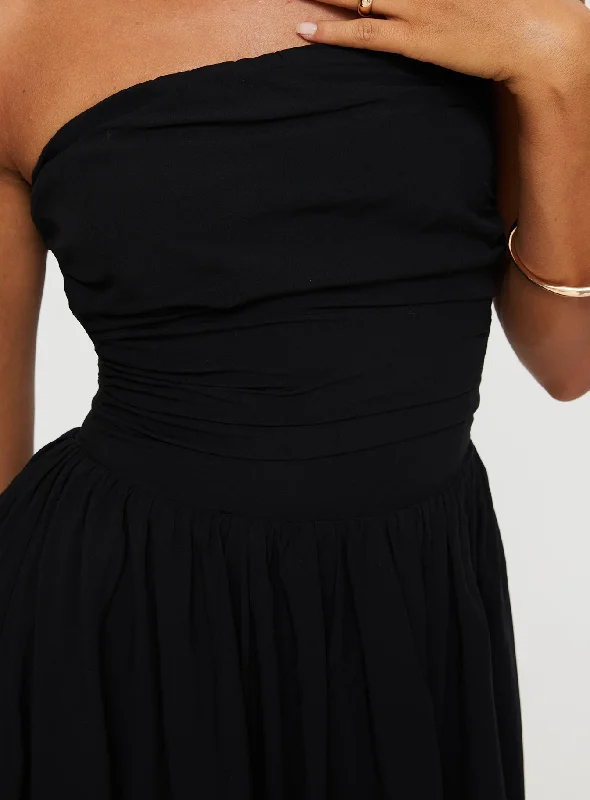 Rashida Strapless Mini Dress Black