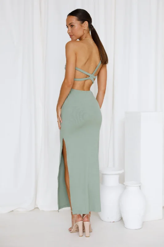 Sandy Retreats Maxi Dress Green