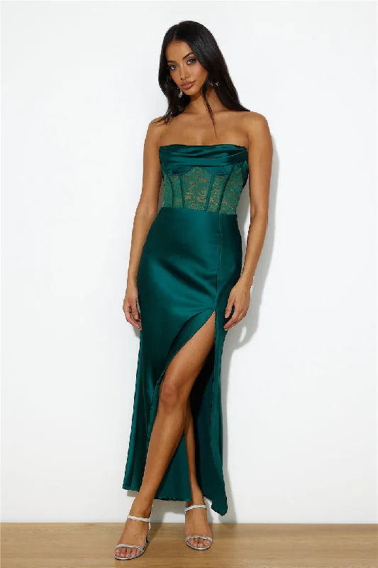 Swan Lake Maxi Dress Forest Green