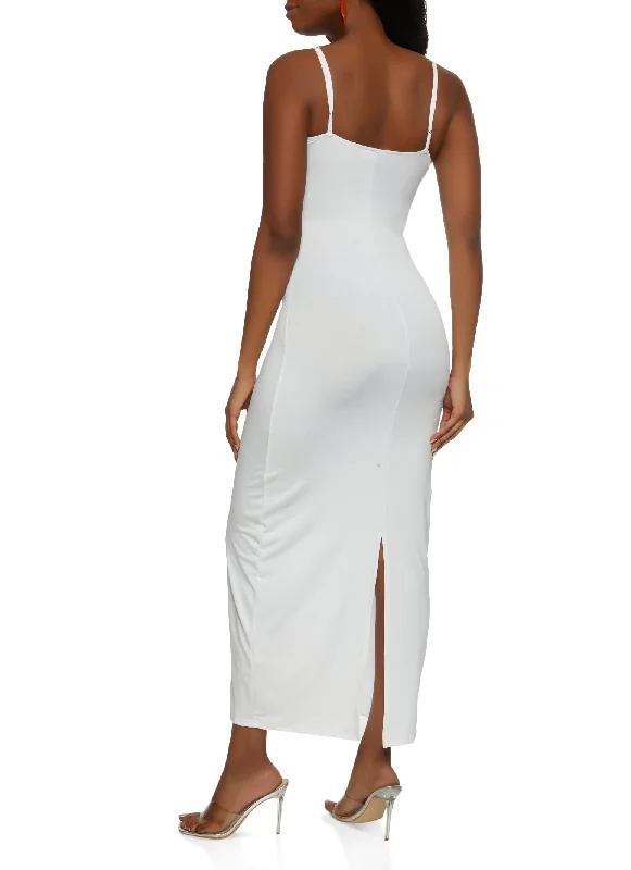 Twist Front Cutout Maxi Dress