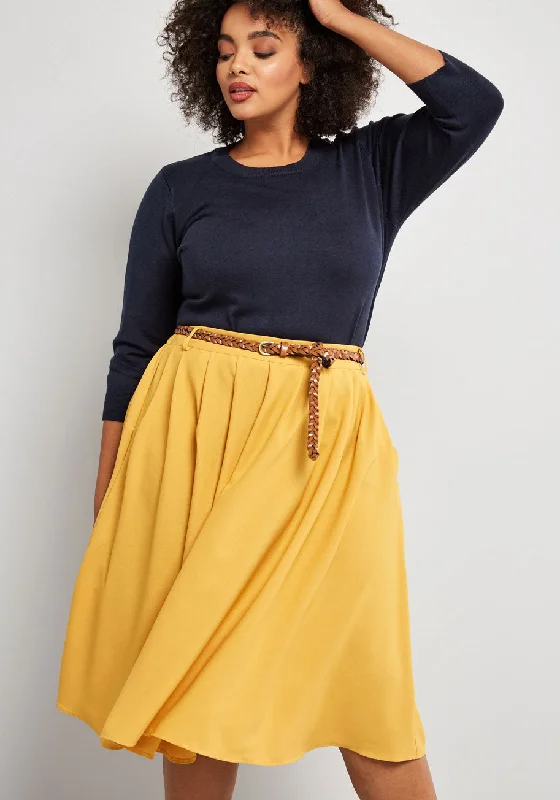 Breathtaking Tiger Lilies Midi Skirt