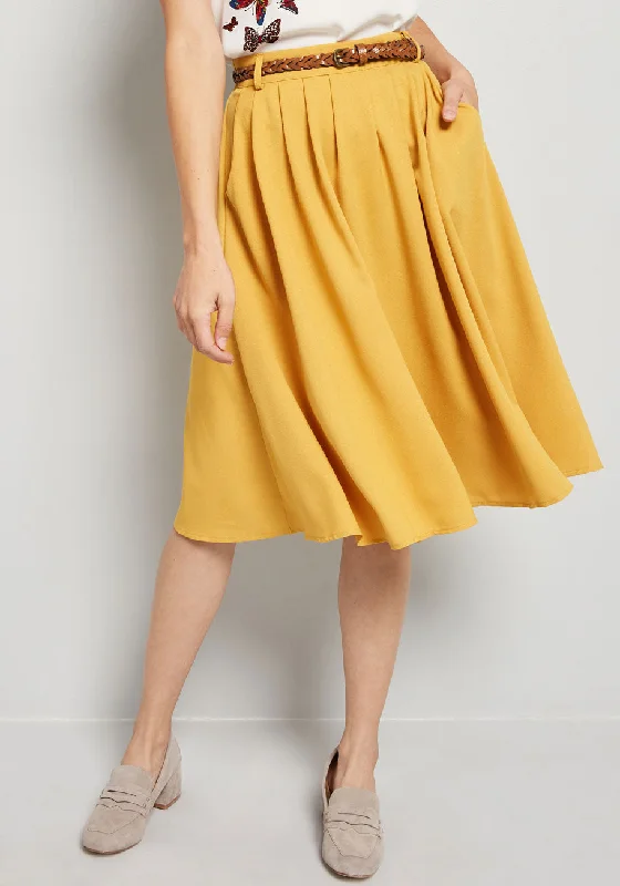 Breathtaking Tiger Lilies Midi Skirt