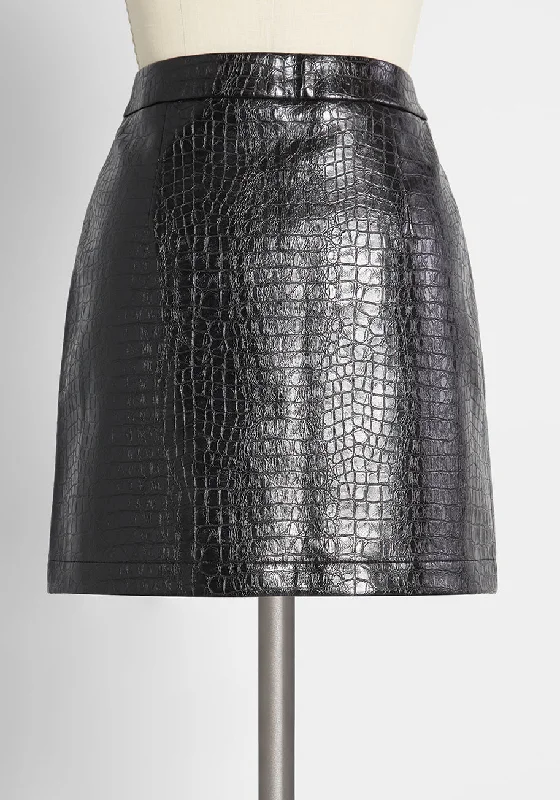 Crocodile Rock Mini Skirt