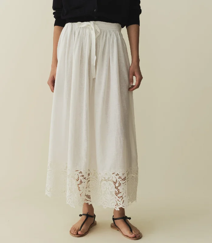 GLORIANE SKIRT -- SALT