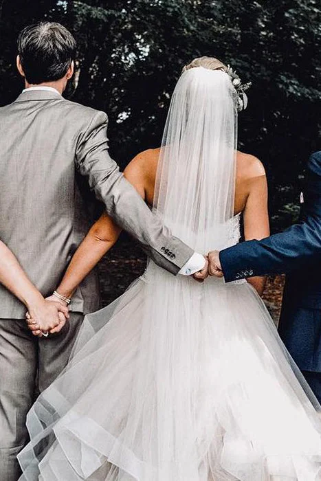 Long Cascading Ruffles A-line Sweetheart Ivory Wedding Dress