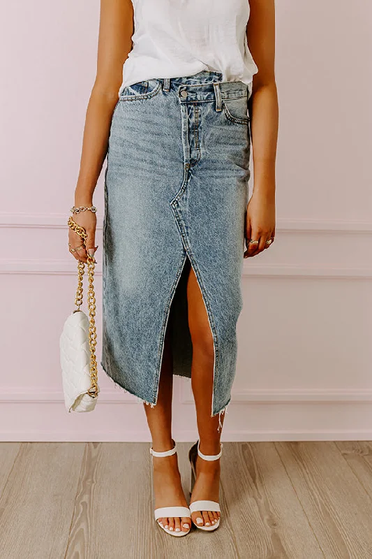 Just USA The Gillian Denim Midi Skirt