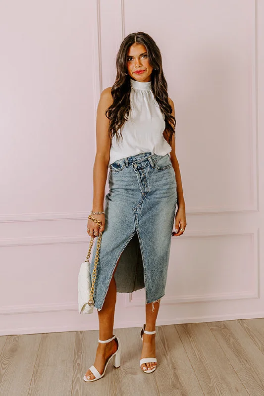 Just USA The Gillian Denim Midi Skirt