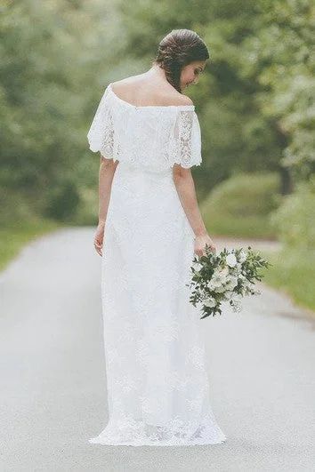 Lace Vintage Boho Light Lace Wedding Dress