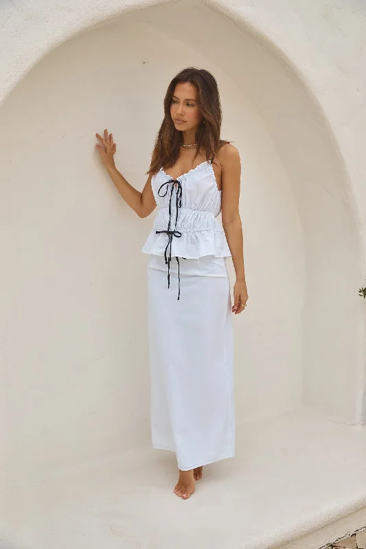 SNDYS Martina Maxi Skirt White